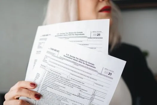 business owner organizing PDF tax documents