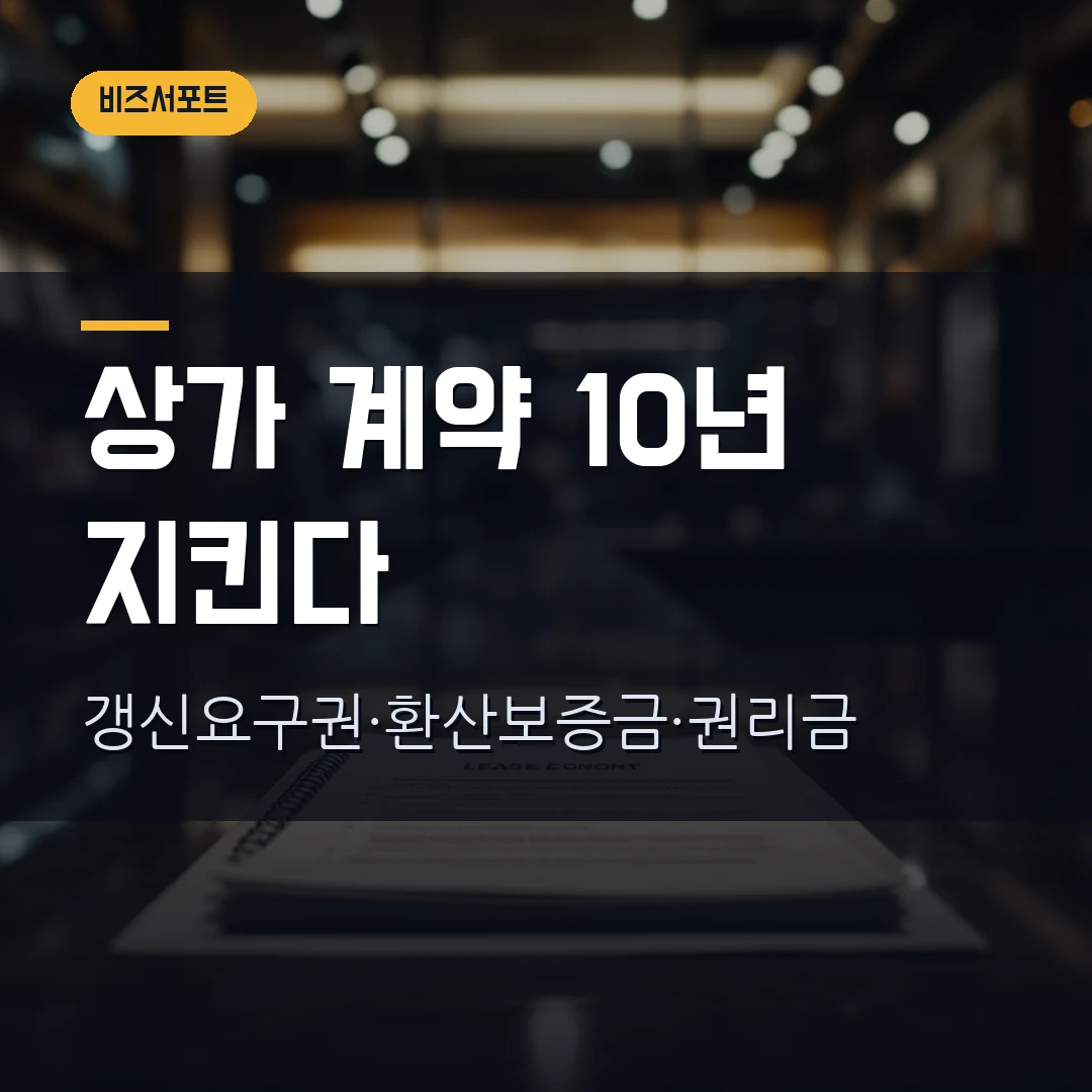 상가임대차보호법 2026 — 계약갱신요구권 10년·환산보증금 지역별 기준·권리금 회수까지 직접 정리