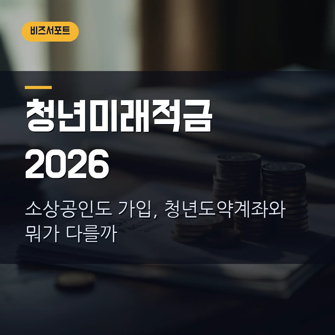 청년미래적금 2026 — 소상공인도 가입되나? 청년도약계좌와 차이·월50만원 정부기여금·신청방법까지 직접 정리