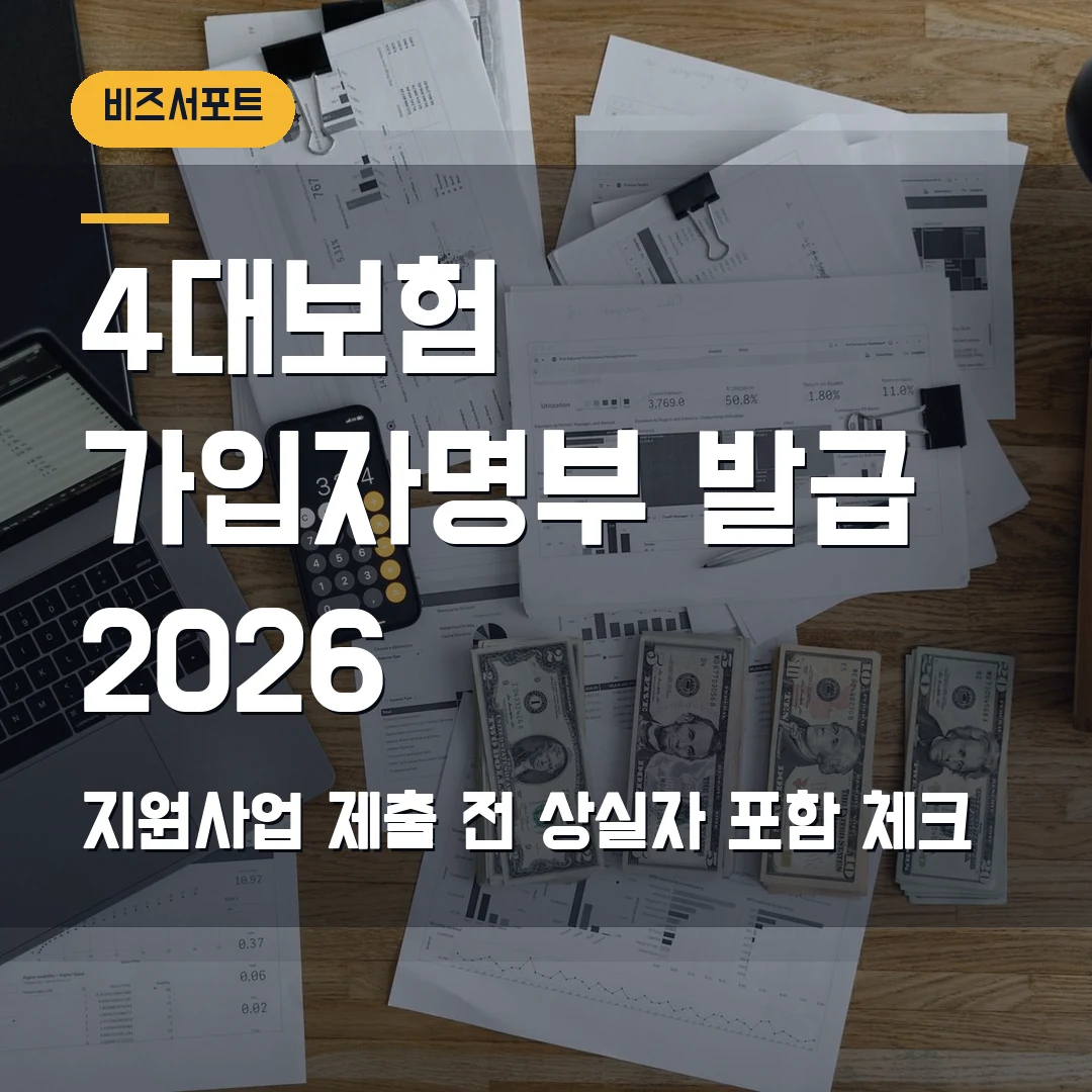 4대보험 사업장 가입자명부 발급 2026 — 지원사업 제출 전 상실자 포함에서 막힐 때