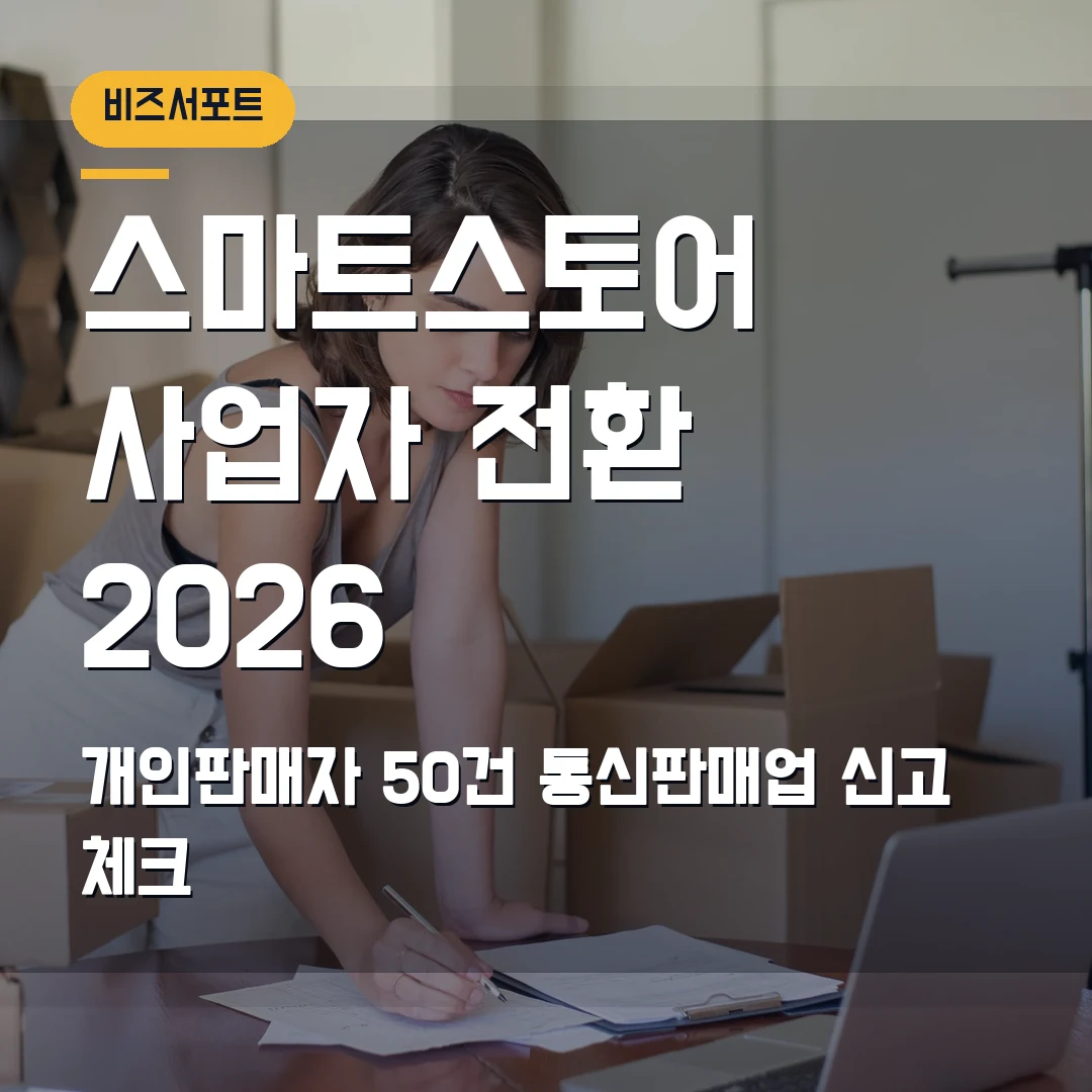 스마트스토어 사업자 전환 2026 — 개인판매자 50건 넘기 전 서류 순서