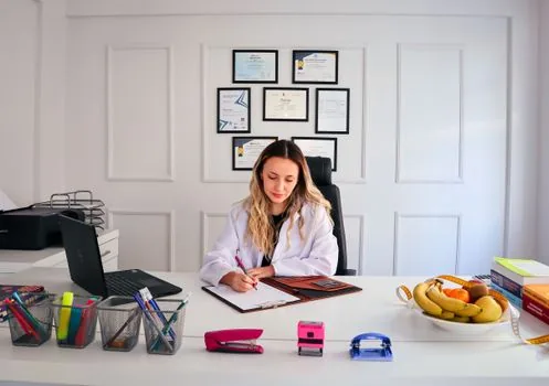 Korean entrepreneur organizing registration certificate, tax certificate and online store profile checklist on a clean desk | 사업자등록증과 증명 서류를 나눠 정리하는 장면