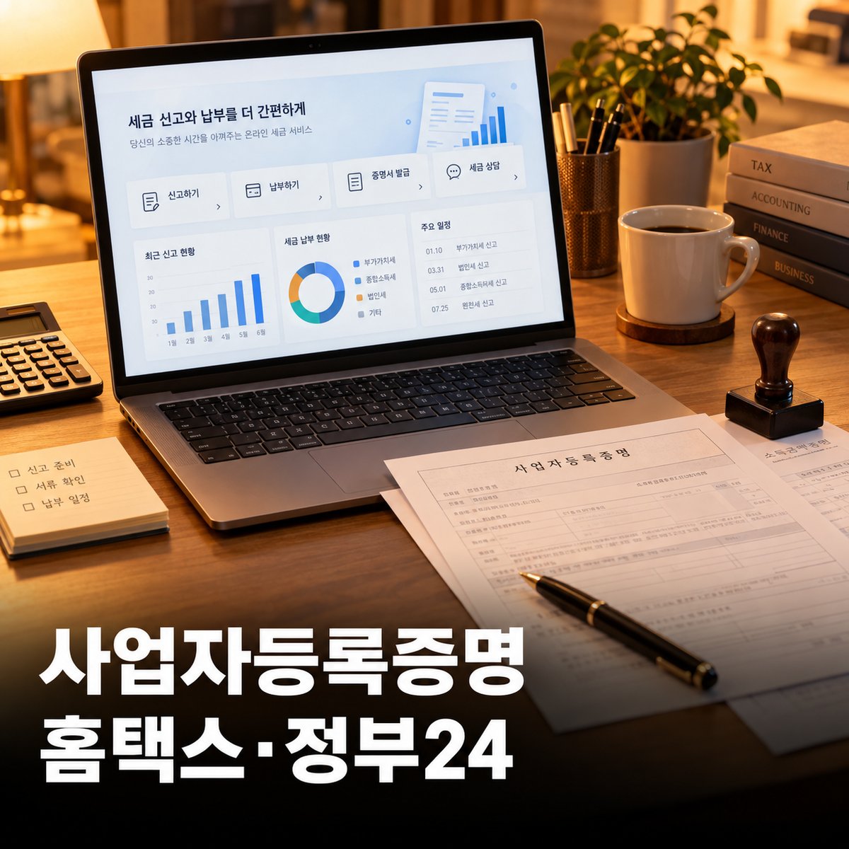 사업자등록증명, 홈택스·정부24에서 수수료 없이 발급하는 순서