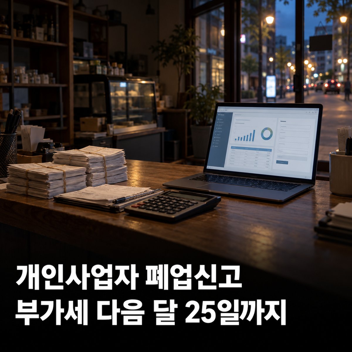 개인사업자 폐업신고, 홈택스로 신청하고 부가세 확정신고는 폐업한 달 다음 달 25일까지